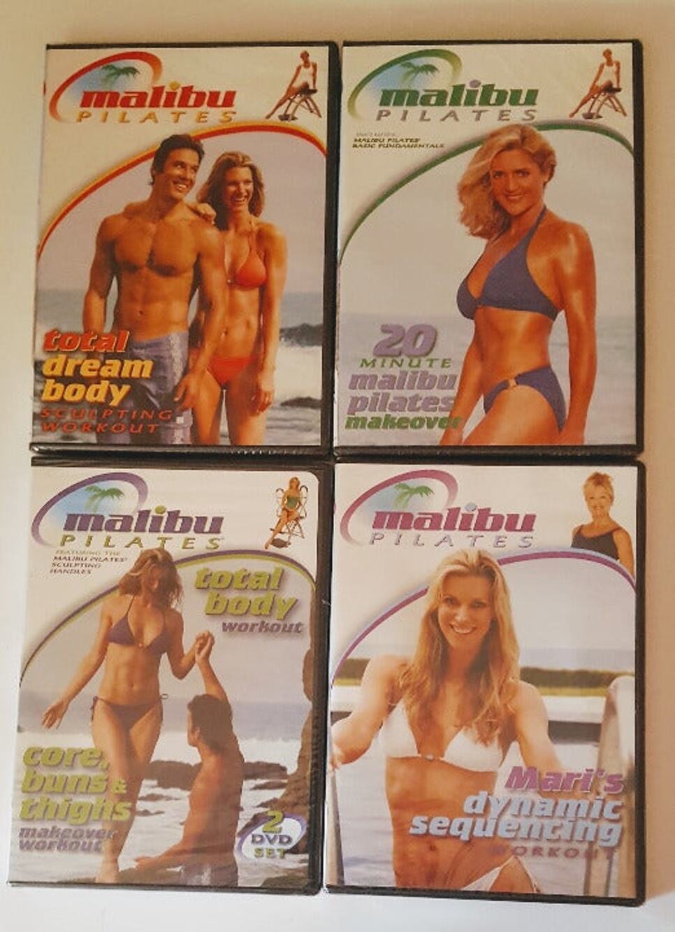 MALIBU PILATES  Workout DVD Set of 4 New Sealed